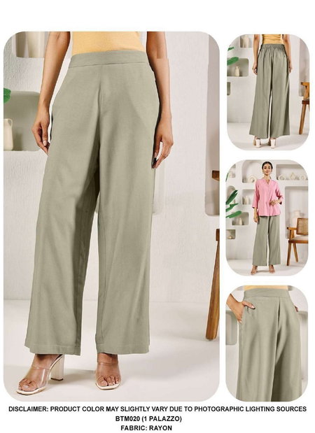 BTM017 To BTM022 Rayon Wholesale Western Palazzo In India